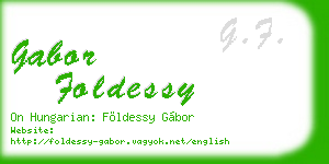 gabor foldessy business card